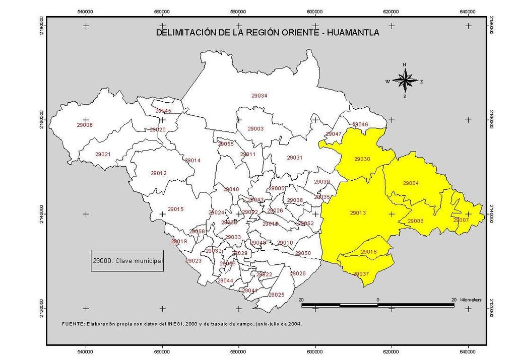 Ubicación Geográfica de los Municipios Estado de Puebla