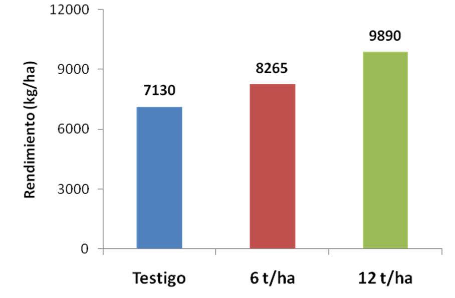 Efecto en propiedades del suelo Tambo en Humboldt (2009), aplicación de 72000 L/ha de efluentes Tratamiento MO N total