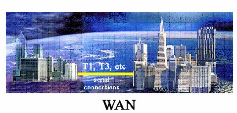 Red de área extensa : Wide Area Network (WAN) Conecta computadoras que se encuentran en áreas geográficas