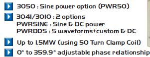 CA/CD Un arreglo de 4 shunt de corriente de alto desempeño ESPECIFICACIONES