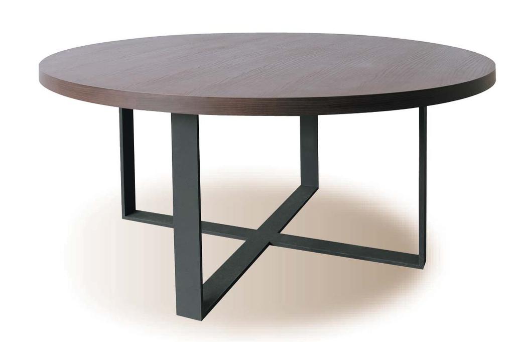 COLLECTION MANUFACTURE MANU 09 Table de réunion Table de réunion, structure croisée en acier verni avec poudre