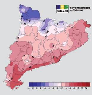 Cataluña 2 9 Mapa de temperatura mediana anual en Cº. 29 4. Biodiversidad Situación del Plan de espacios de interés natural (PEIN) y red Natura 2 Situación a 3.2.29 Superficie Hectáreas Hectáreas Porcentaje Número de espacios terrestres marinas respecto al total PEIN 66 977.