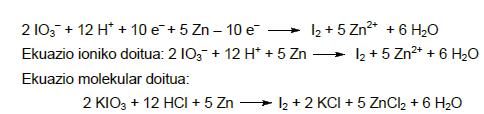 37. (16 Uztaila) Ekuazio kimiko hau emanda: Zn + HNO 3 NH 4 NO 3 + Zn(NO 3 ) 2 + H 2 O a) Doitu ezazu