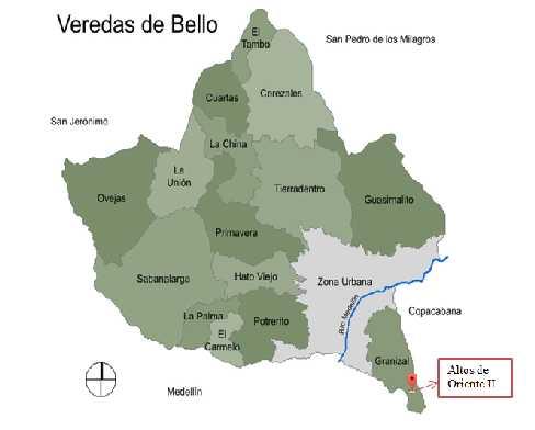 Fuente: Universidad de Antioquia (2016). Figura 2. Distribución de la zona rural y urbana del municipio de Bello, Antioquia. 3.
