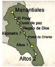Fuente: Universidad de Antioquia (2016). Figura 4. Distribución de los asentamientos en la Vereda Granizal.