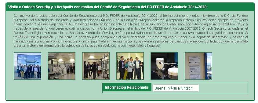 Tanto la página web de la DG de Fondos Europeos de la Junta de Andalucía, como la web del propio Parque Tecnológico Aeroespacial de Andalucía, recogieron esta visita y le dieron