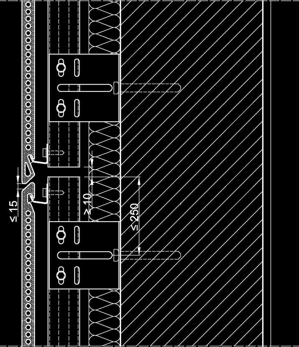 Figura 6.4b: Junta recomendada entre perfiles verticales En particular se deben respetar las juntas de movimiento o juntas estructurales del edificio.