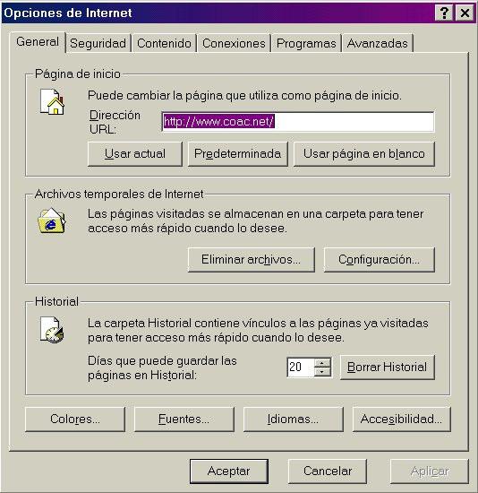 3. Configuración del navegador Web Para abrir Internet Explorer 5.0, pulsa en el icono Internet Explorer que aparece sobre el escritorio.