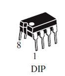 Figura. Amplificador Diferencial. (a) Símbolo, (b) Símbolo con conexión para fuente de alimentación de cd, (c) Encapsulados comunes y nomenclatura de sus terminales.