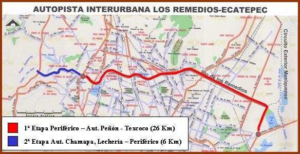 Autopista Los Remedios - Ecatepec Longitud Total: Datos técnicos 32 km.