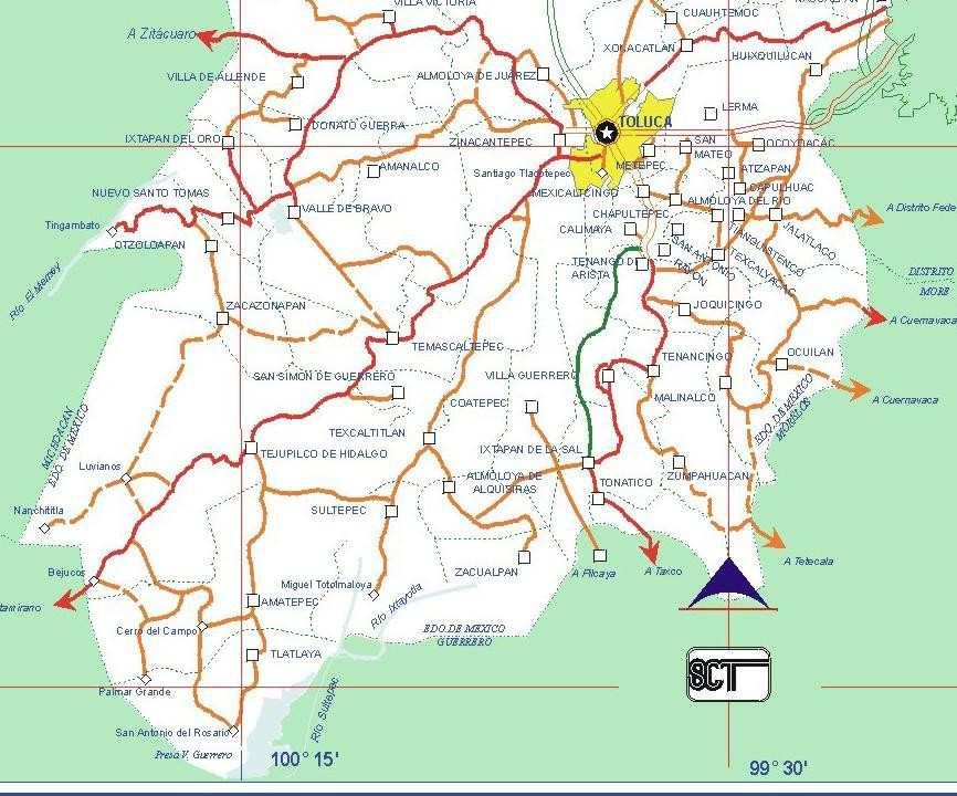 Circuito Sur del Estado de México (1a etapa Ixtapan - Tejupilco) Ubicación de la obra: Longitud Total: Datos técnicos 185 km.