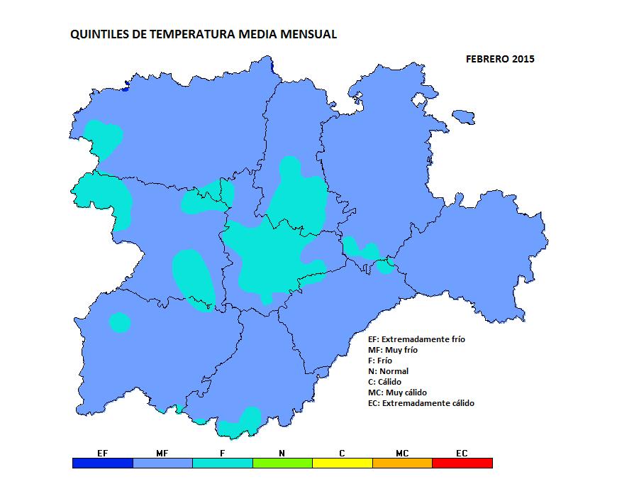 Información Climatológica Mensual de Castilla y León Febrero 215 AEMET Prohibida su