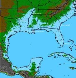 Cambio Climático Elevación de terreno en la costa del Golfo de