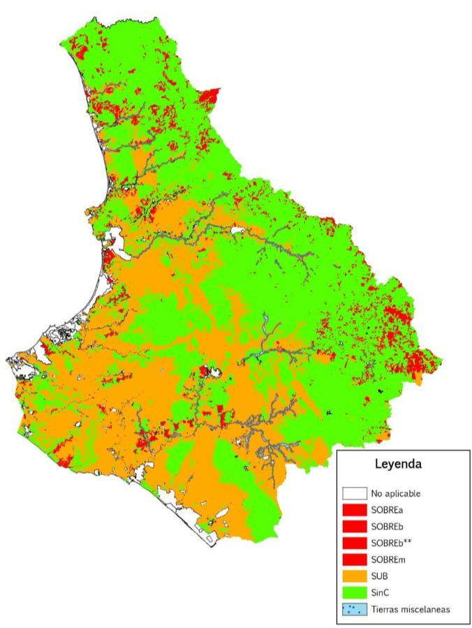 61 Gráfico 2.7. Mapa de conflictos de uso de las tierras Fuente: IEE, 2012. Elaboración propia.