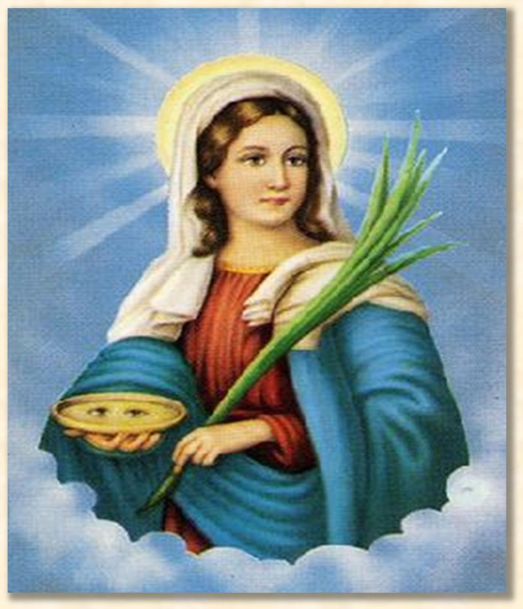 Holy N[m_ C[tholi] Chur]h NOVENA PRAYER TO ST. LUCY PATRONESS OF EYE SICKNESS November 20, 2015, at 6:30pm WELCOME NEW MEMBERS BIENVENIDOS NUEVOS MIEMBROS Please register at the church office.