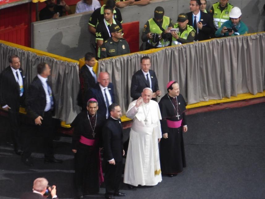 estancia en Colombia, el Papa Francisco