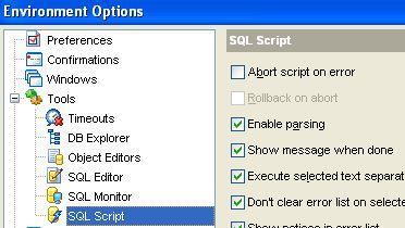 15. En la siguiente ventana nos ubicaremos en la parte Izquierda en la Opción SQL Script, en la ventana