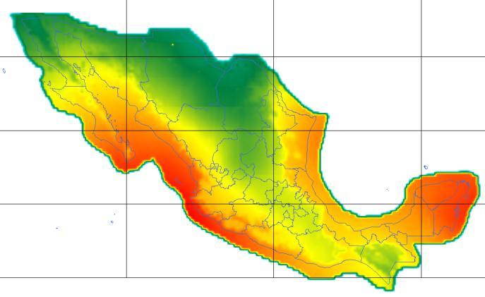 Peligros hidrometeorológicos Inundación por huracanes (profundidad de inundación) T R =15 años