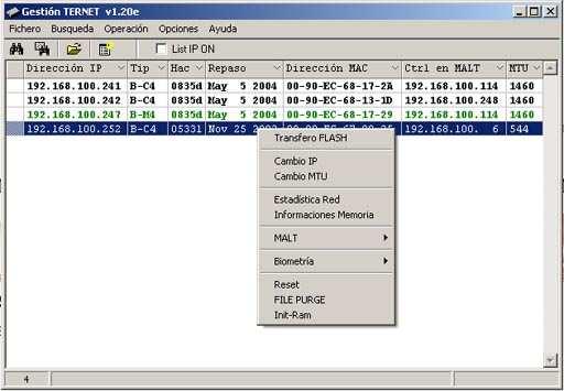 5.- SCANP Manual Instalación Administración T2app Configuración Ternet Es una aplicación para la ayuda a la configuración de los terminales Al pulsar sobre el icono izquierdo un prismático se hace