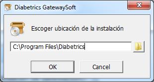 El sistema le pedirá una ubicación para la instalación de GatewaySoft, por favor presione OK para