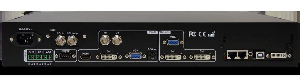 PROCESADOR DE VIDEO LVP 515 S ENTRADAS CARACTERÍSTICAS PROCESADOR DE VIDEO LVP 515 S Compuesto (x3), S-Video (x1), YPbPr (x1) VGA RGBHV (x2), HDMI 1.