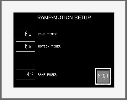 Controlador de temperatura por inducción BR 1 13 3. Pulsar el botón RAMPA/MOVIMIENTO. Ver la figura 10. Aparece la pantalla AJUSTE DE RAMPA/MOVIMIENTO.
