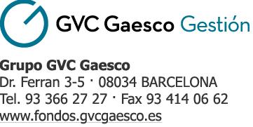 Estimado/a partícipe/accionista: GVC GAESCO GESTIÓN SGIIC, S.A.U.
