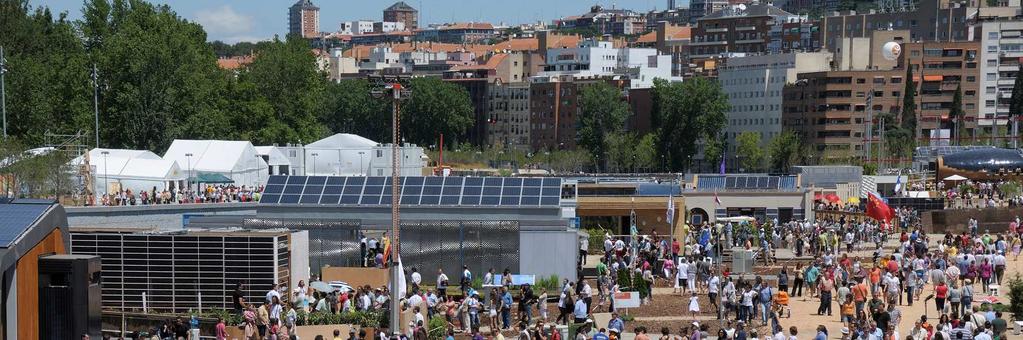 Solar Decathlon Europe en septiembre en Madrid LA VILLA SOLAR ENERGÍA COMPARTIDA EN UNA CIUDAD A ESCALA 19 viviendas solares competirán por ser la más eficiente.