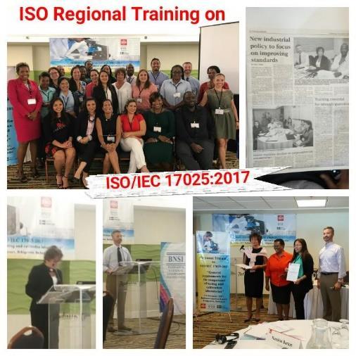 Capacitación Regional ISO / IEC 17025: 2017, Barbados, en el marco del Plan de acción de ISO para países en desarrollo 2016-2020, se llevó a cabo del 7 al 9 de nov.