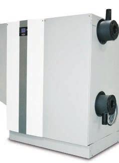 Intercambiador de calor de alto rendimiento y larga vida útil con aislamiento para reducir las perdidas de calor por radiación.