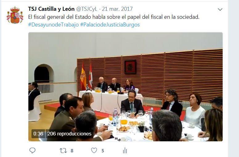 Tribunal Superior de Justicia de Castilla y León En marzo de 2017, el TSJCyL tuvo el honor de contar con el malogrado fiscal general del Estado, José Manuel Maza, quien asistió a un desayuno de