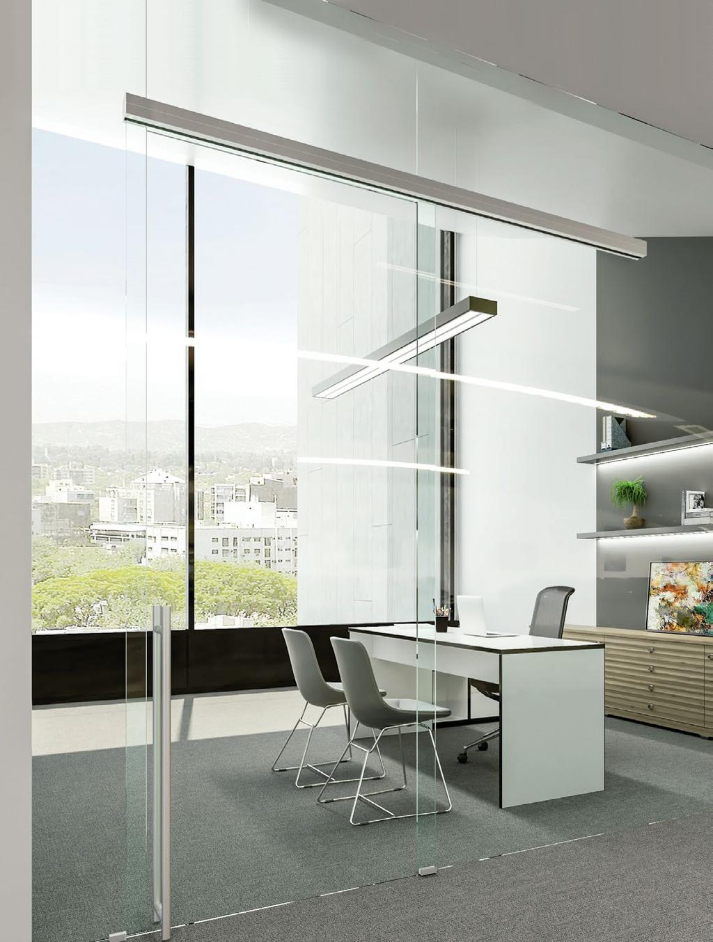 Sliding doors with soft closing system