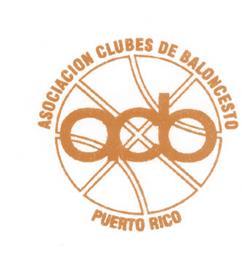 Asociación de Clubes de Baloncesto de Puerto Rico (ACB) PO Box 368104 San Juan, PR 00936 Teléfono: (787) 632-4848 e-mail: bobbyramirez48@yahoo.com / página web: www.acbpr.com IN RE: 1.