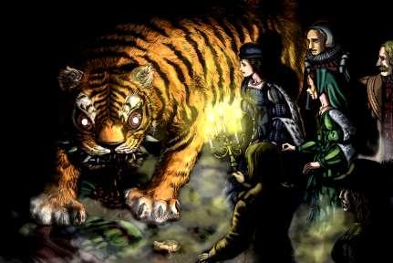 PISACHA TIGRE (HANAGON) Ágiles y mortales, los tigres-monstruos Hanagon son enemigos terribles.