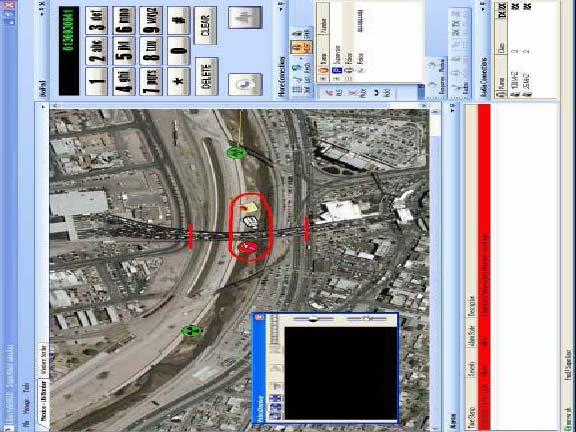 (Seguridad Aérea y terrestre) Monitoreo de Amenazas potenciales con sistema de video y sensores integrado Ampliación de imagen de las áreas bajo amenaza con un simple clickeo en el icono de video o