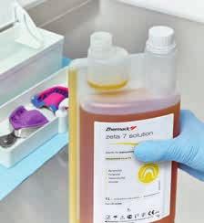 Cumplen plenamente con las normas europeas más recientes sobre desinfección. Zeta 7 Spray un spray desinfectante listo para usar, para una desinfección rápida y sencilla de las impresiones.