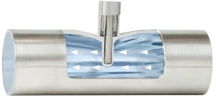 Diseño higienico Cuello espacio muerto minimizado Unidad extraíble Vaina Tubo de proceso El diseño higiénico (Hygienic Design) patentado de la caja de paso TW61 permite una medición de temperatura