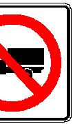 No camiones Se empleara al principio de rutas en las que no se permita el paso de vehículos pesados.