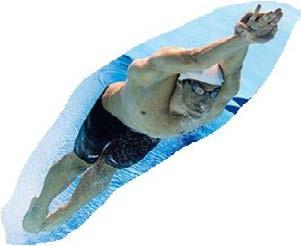 El nadador mantiene esta posición deslizándose unos cortos momentos, durante los cuales sus pies se elevarán unos centímetros, hasta que los talones casi rompan la superficie.