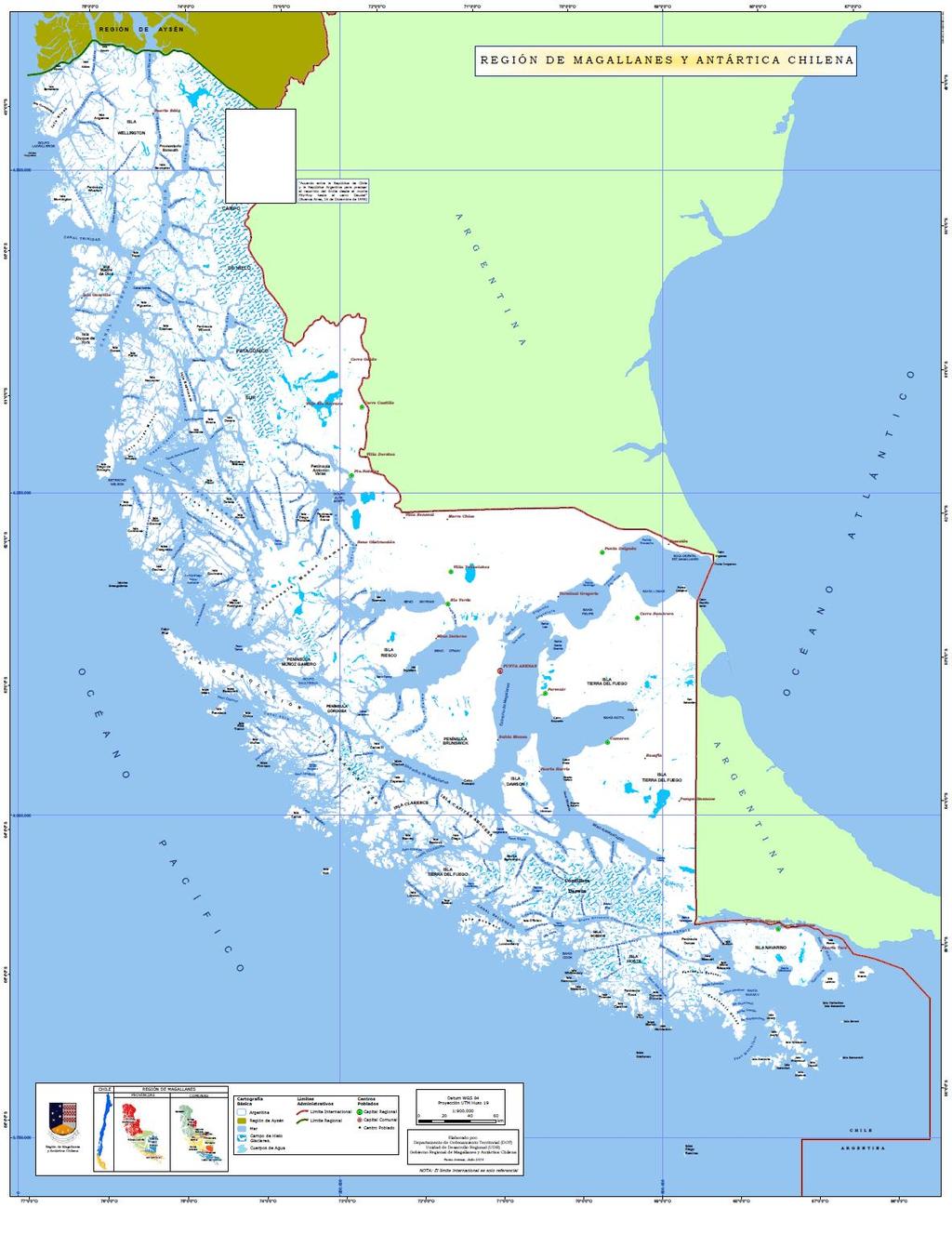 8 Figura 3. Zona geográfica de aplicación del plan de manejo comprende toda la Región de Magallanes y Antártica Chilena. 5.