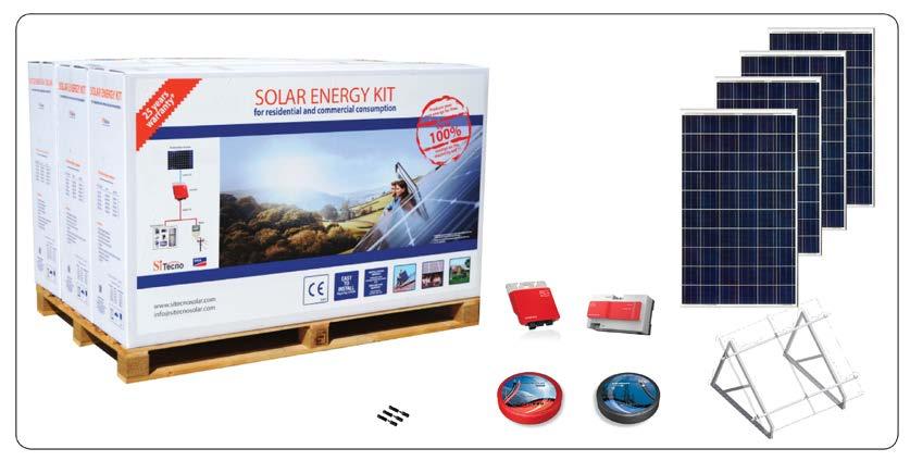 KIT DE ENERGÍA SOLAR MODELO: SISMA-CS500-M Introducción: El kit de energía solar fotovoltaica SITECNO es un sistema on grid es una solución completa que genera energía eléctrica, a partir de la luz