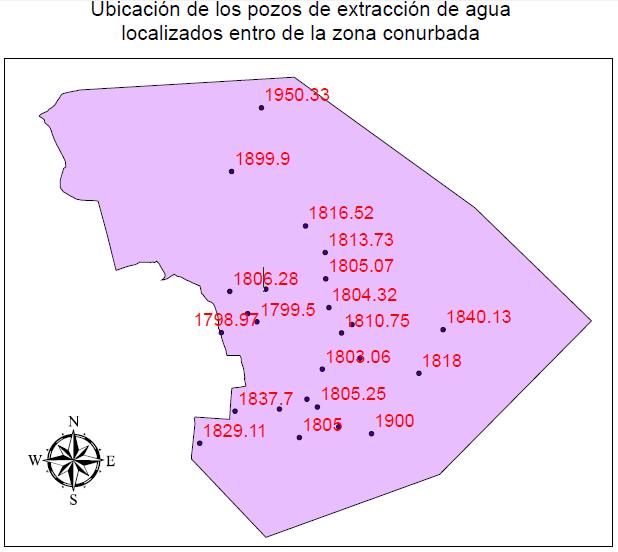 matemáticas que representen el comportamiento en cada pozo del acuífero del Valle de Querétaro para el periodo 2015-2017 con la finalidad de contar con una base de información que sea aplicada para