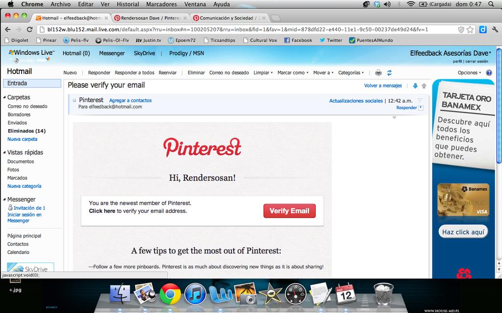 6. Muy bien, ya has creado tu cuenta de Pinterest.