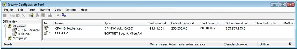Configurar un acceso remoto vía túnel VPN 5.2 Acceso remoto - ejemplo de túnel VPN con CP x43-1 Advanced y SOFTNET Security Client 3.