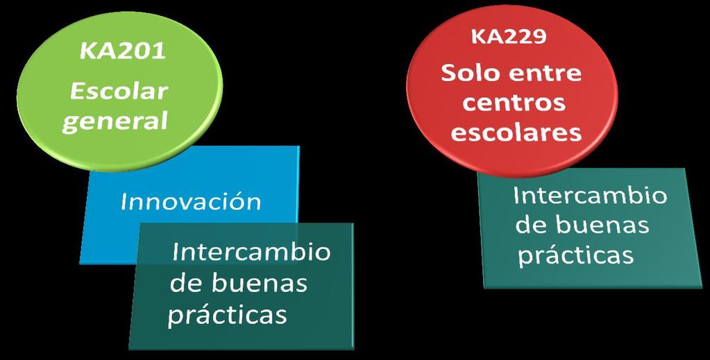 Educación escolar KA201: Asociaciones dirigidas a la educación escolar en las que puede