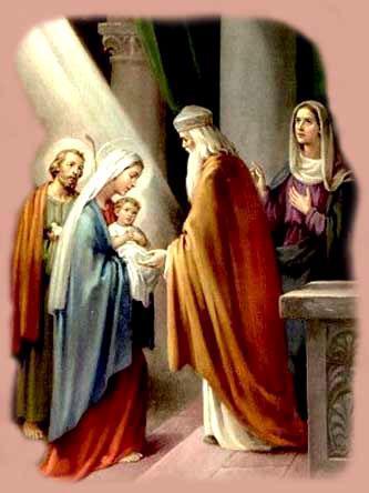 Cuarto Misterio Gozoso del Santísimo Rosario. La presentación del niño en el templo; y la purificación de Nuestra Señora.
