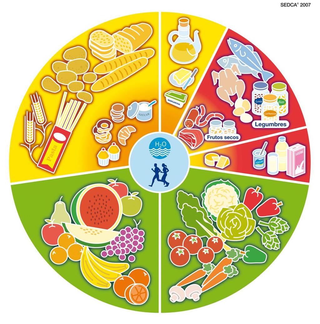Observa la roda dels aliments i completa el quadre: GRUP D ALIMENTS NUTRIENTS DESTACATS (glúcids, lípids, proteïnes, vitamines i sals minerals) FUNCIÓ PRINCIPAL (energètica, plàstica o reguladora)