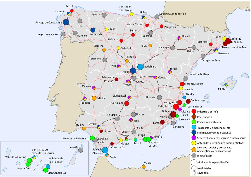 Gráfico 4. Clasificación jerárquica de las ciudades españolas Gráfico 5.