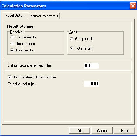 Ejemplo de elección de parámetros de cálculo en el Predictor. Ejemplo de elección de parámetros de cálculo en el Predictor. II.3.