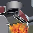 INSTALACIÓN DE CALEFACCIÓN PR AIRE La considerable potencia calorífica de Ecopalex puede dirigirse a través de las rejillas frontales para calentar el ambiente donde está instalada la chimenea.